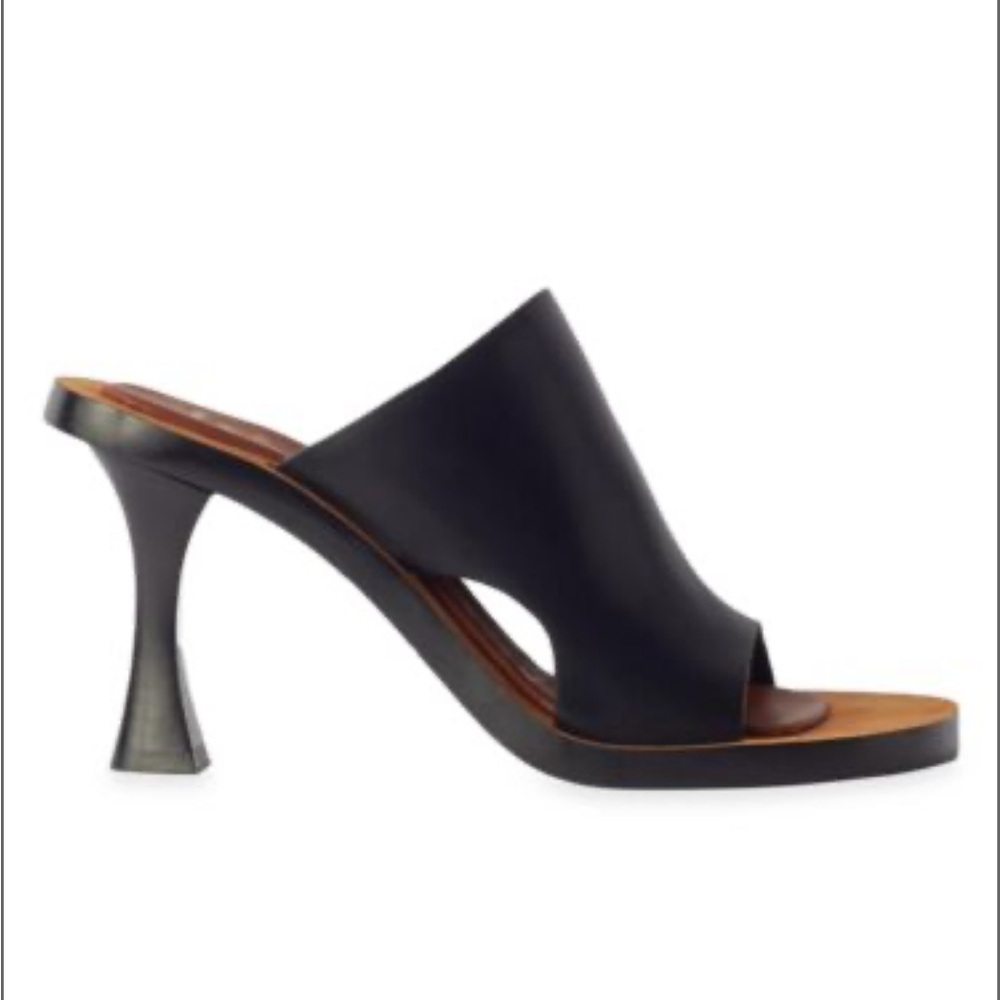 Proenza Schouler Ledge Black and Tan Leather Mules - Picture 3 of 9